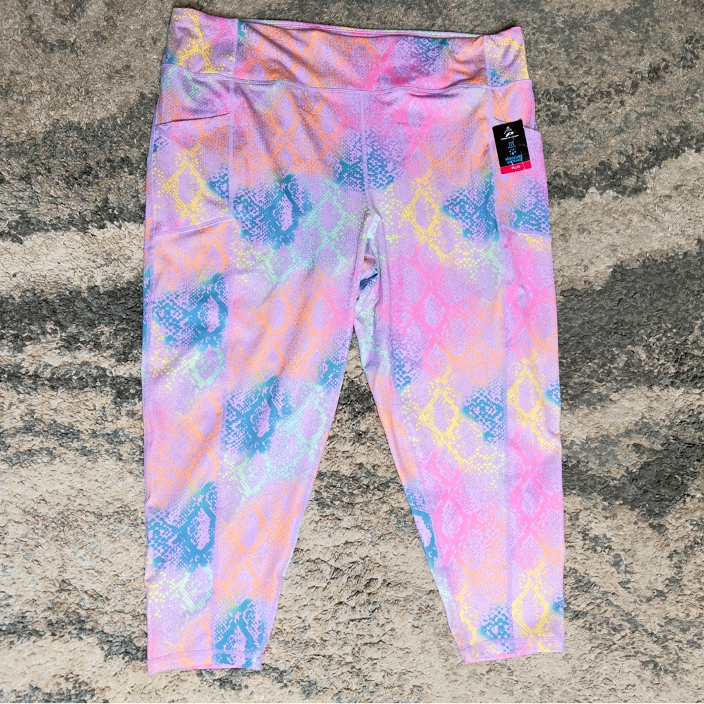 Pro Player Brand Pink And Blue Activewear Leggings